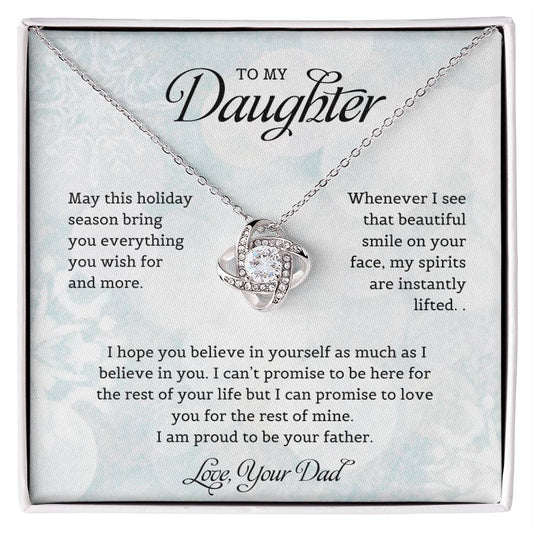 To My Daughter | Love You For The Rest Of Mine - Love Knot Necklace